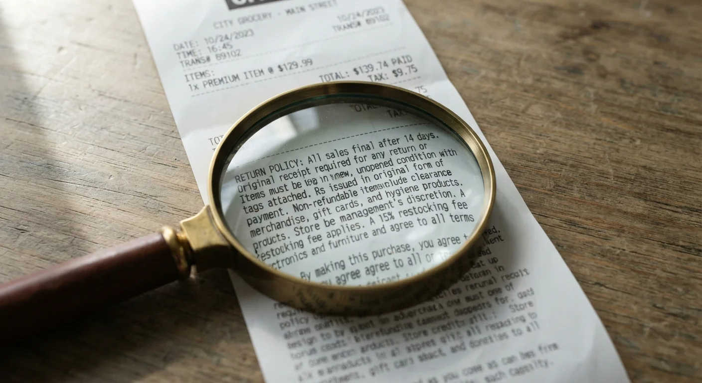 Reading a Retail Return Policy Without Getting Caught Off Guard