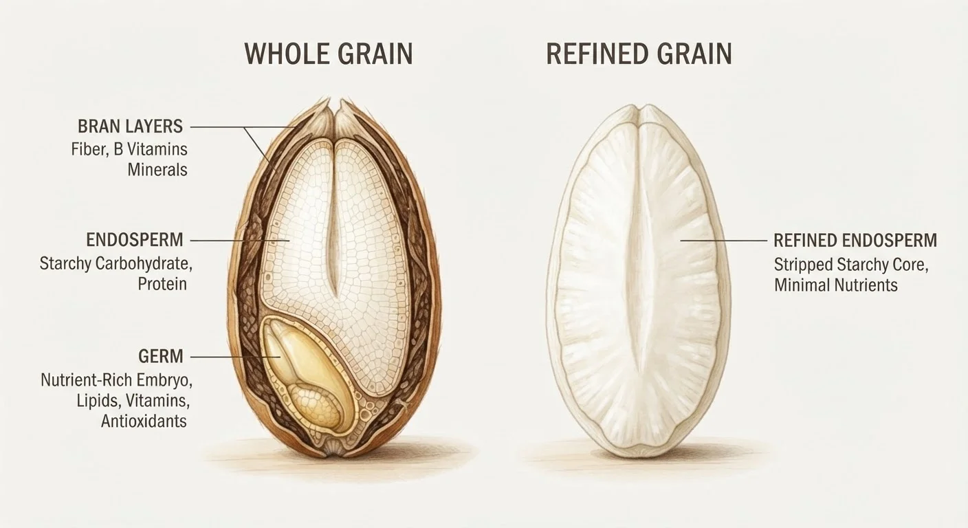 Whole Grains vs. Refined Grains: What Changes When You Process a Kernel
